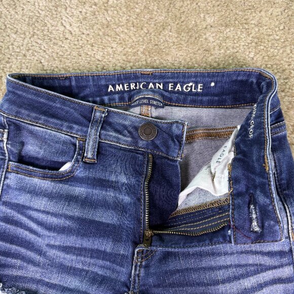 American Eagle Next Level Stretch Low Rise Jegging Crop Size 00 24x28 E799 - Picture 3 of 15